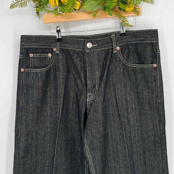 Ed Hardy Rare Y2K Baggy Jeans Men’s 38  Japan Serpent Snakes Tigers Black Denim - Picture 5 of 11